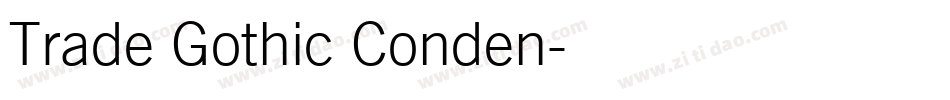 Trade Gothic Conden字体转换
